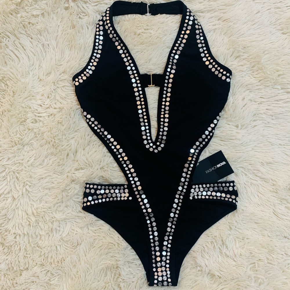 Fashion Nova Studded Swimsuit